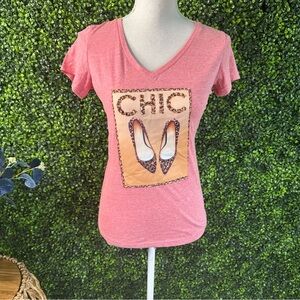Nwt Pink Chic Graphic Tee‎